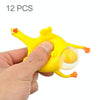 12 PCS Spoof Tricky Funny Gadgets Toys Vent Chicken Whole Egg Laying Hens Crowded Latex Rubber Anti Stress Ball