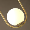 Restaurant Chandelier Single Head Creative Personality Simple Modern Copper Lamp without Light Source, Shape Style:Round A1