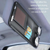 Car Sun Visor Card Glasses Holder Zipper Storage Bag(Black)
