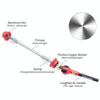 EVERDAWN Mountain Highway Bike Titanium Alloy Axis Quick Removal Rod Front And Rear Rollers Open Flower Drum Fixed Axis Trolley(Red)