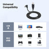 JUNSUNMAY 5 Feet USB A 2.0 to Mini B 5 Pin Charger Cable Cord, Length: 1.5m(Left)