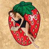 Strawberry Pattern Printed Summer Bath Towel Sand Beach Towel Shawl Scarf, Size: 150 x 150cm