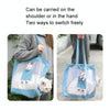 Breathable Canvas Cat Carrier Bag, Large, Blue - Handheld & Portable