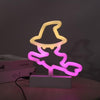 LED Neon Light Festive Atmosphere Decoration Lights Bar Shop Decoration Lights(Broom Witch)