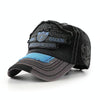 YANG GUAN Eagle Pattern Embroidered Washed Baseball Cap Sun Protection Cap, Size: 60cm(Black)