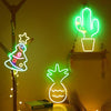 LED Acrylic Transparent Back Panel Neon Light Holiday Decoration Lamp(Banana)
