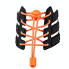 1pairs Spring Buckle Lazy Elastic Shoelaces For Adults And Children 110cm(NO.192 Fluorescence Orange)
