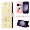 For Samsung Galaxy S25 5G Bronzing Painting RFID Leather Phone Case(Yellow Daisy)