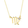 Zodiac Pattern Pendant Clavicle Chain Zodiac Diamond Necklace(2204-6)