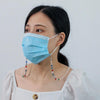 Mask Lanyard Necklace Transparent Faceted Bead Retro Anti-Lost Mask Chain