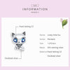 S925 Sterling Silver Lively Little Fox Beads DIY Bracelet Necklace Accessories