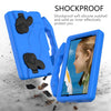 For Galaxy Tab 4 7.0 T230 / T231 EVA Material Children Flat Anti Falling Cover Protective Shell With Thumb Bracket(Blue)