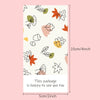 4 Packs 50 Sheets/Pack  Green Leaf Rectangular Stickers Gift Box Sealing Stickers(A3)