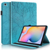 For Samsung Galaxy Tab S6 Lite P610 Life Tree Series Horizontal Flip Leather Case with Holder & Card Slots & Pen Slot(Lake Blue)