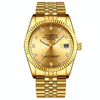 FNGEEN 7008 Men Fashion Diamond Dial Watch Couple Watch(Full Gold Gold Surface)