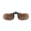 Polarized Clip-on Flip Up Plastic Clip Sunglasses Lenses Glasses Unbreakable Driving Fishing Outdoor Sport(Brown)