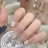 24pcs/box Handmade Nail Glitter Nail Jelly Glue Finished Patch, Color: BY1080(Wear Tool Bag)