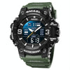 SMAEL 8049 Waterproof Sports Watch Men Multi-function Night Light Electronic Watch(Army Green)