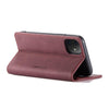 CaseMe-013 Multifunctional Horizontal Flip Leather Case with Card Slot & Holder & Wallet for iPhone 11(Wine)