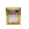 1:12 Mini House Toy Simulation Wall Mirror for Bedroom(Gold)