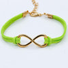 3 PCS Women Fashion Symbol Word 8 Twine Bracelets(green)