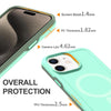 For iPhone 12 Shockproof MagSafe Armor PC Hybrid TPU Phone Case(Mint Green+Grayish Green)