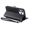 For Redmi Note 12R Wallet Multi-card Slot Leather Phone Case with Lanyard(Black)