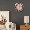 Simple Retro Imitation Wood Grain Three-dimensional Digital Round Wall Clock