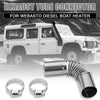 Car Parking Heater 13cm Elbow Stainless Steel Threaded Exhaust Tube Connector(Silver)