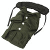 Deep Green Woollen Dog Coat with Fur Collar, Size S