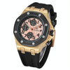 CAGARNY 6867 Six-Needle Multifunctional Quartz Sports Watch for Men(Rose Gold + Gold)