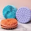 Double-Sided Silicone Cleaning Bath Brush Multifunctional Massage Shower Brush(Orange Red)