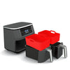 For Ninja DZ201 Air Fryer Silicone Liner Mat Reusable Basket Tray, Spec: Red Thick Model (140g)