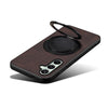 For Samsung Galaxy S24 FE 5G Denior A14 Skin Feel Rotating Holder MagSafe Phone Case(Brown)