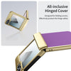 For Samsung Galaxy Z Flip5 Integrated AG Frosted Vacuum Plating Phone Case(Purple)
