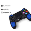 Wireless Bluetooth Diamond Texture Shock Touch Plate Game Handle Controller with Smart Indicator for Sony PS4(Red)