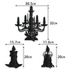6pcs /Set Halloween Decoration 3D Candlestick Ornament Haunted House Table Arrangement Ghost Festival Supplies