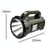 YAGE 5701 10W LED Strong Light Long-Range Searchlight Outdoor Lighting Rechargeable Flashlight, CN Plug(Ink Green)