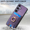 For Samsung Galaxy S25 Ultra 5G Retro Splitable Magnetic Card Bag Leather Phone Case(Purple)