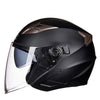 GXT 708 Electric Vehicle Dual Lens Helmet Four Seasons Safety Helmet, Size: M(Matte Black)