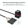 Desktop Computer Mobile Switch Computer Extension Cable Start Button, Color: Black Case Blue Light 2m Cable
