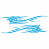 2 PCS/Set D-503 Totem Pattern Car Modified Decorative Sticker(Blue)