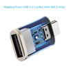2 PCS SBT-148 USB-C / Type-C Male to USB 3.0 Female Zinc Alloy Adapter(Champagne Gold)