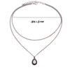 Fashion Retro Water Drop Shape Multi-layer Crystal Pendant Necklace(Drops necklace)