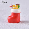 5pcs Christmas Decoration Accessories Micro Landscape Christmas Gift Resin Small Ornament, Style: Socks No.5