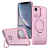 For iPhone XR Wing Series Gen2 MagSafe Metal Ring Holder Phone Case(Pink)
