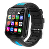 W5 1.54 inch Full-fit Screen Dual Cameras Smart Phone Watch, Support SIM Card / GPS Tracking / Real-time Trajectory / Temperature Monitoring, 3GB+32GB(Black Blue)