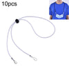 10pcs Mask Anti-lost Adjustable Lanyard and Ear Hook(White)