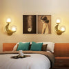 Bedroom Bedside Wall Lamp Indoor Background Wall Lamp 5W Warm Light(6080 Golden Left)