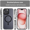 For iPhone 15 Pro Max MagSafe Frosted Translucent TPU + PC Full Coverage Phone Case(Black)